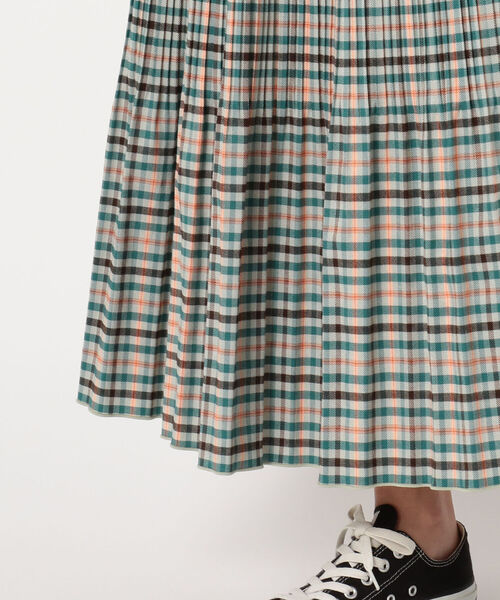 fredy repit(フレディレピ)の「チェックプリーツロングスカート(スカート・レディース・ベージュ系その他/グリーン系その他・36/38)」の6枚目の写真