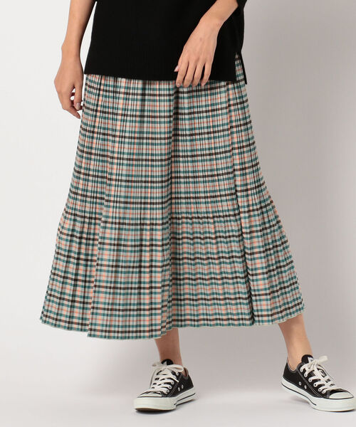 fredy repit(フレディレピ)の「チェックプリーツロングスカート(スカート・レディース・ベージュ系その他/グリーン系その他・36/38)」の4枚目の写真