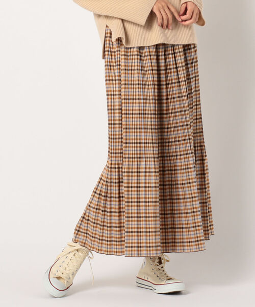 fredy repit(フレディレピ)の「チェックプリーツロングスカート(スカート・レディース・ベージュ系その他/グリーン系その他・36/38)」の7枚目の写真