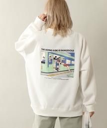 裏起毛コミックプリントスウェット