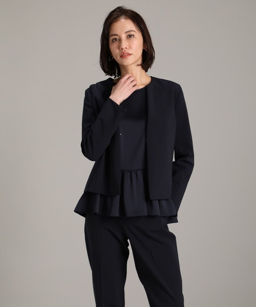 イネド INED カシミヤ100 セットアップ スーツ フォーマルスーツ 黒 INED（イネド）｜レディースのフォーマルスーツ/小物一覧 - WEAR