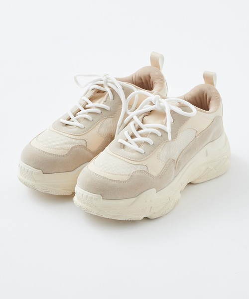 one after another NICE CLAUP（ワンアフターアナザーナイスクラップ）の「厚底スニーカー（スニーカー・レディース・ベージュ/オフホワイト/ピンク系その他・SMALL/MEDIUM/LARGE）」の9枚目の写真
