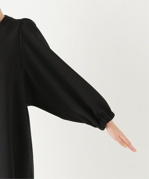 VERMEIL par iena パールボタンワンピース 黒 ブラウス