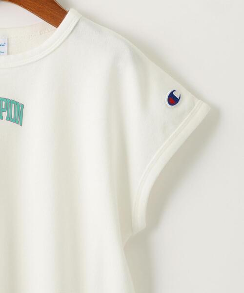 Champion(チャンピオン)の「【キッズ】〔別注〕CHAMPION(チャンピオン)ワイドスウェットプルオーバー(Tシャツ/カットソー・キッズ・グレー/オフホワイト・100cm/120cm/130cm/110cm)」の6枚目の写真