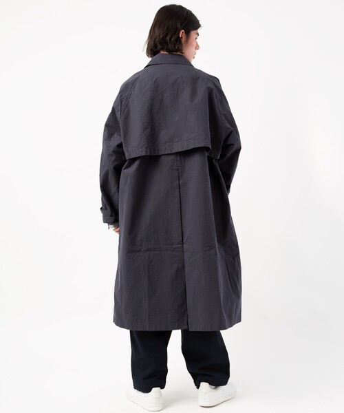 激レア マイビュー ステンカラーコート 黒とベージュのストライプ 激レア マイビュー ステンカラーコート 黒とベージュのストライプ