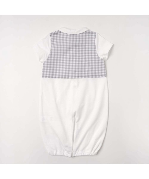 10mois（ディモワ）の「【10moisディモワ】 おめかし半袖2wayドレス（ロンパース・キッズ・ホワイト/グレー・50-70cm）」の10枚目の写真