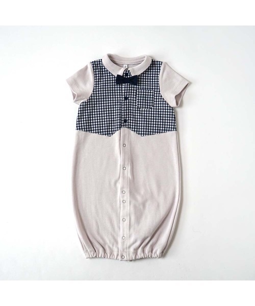 10mois（ディモワ）の「【10moisディモワ】 おめかし半袖2wayドレス（ロンパース・キッズ・ホワイト/グレー・50-70cm）」の12枚目の写真