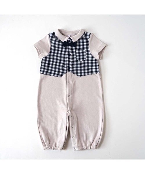 10mois（ディモワ）の「【10moisディモワ】 おめかし半袖2wayドレス（ロンパース・キッズ・ホワイト/グレー・50-70cm）」の6枚目の写真