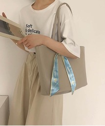 大容量スカーフ付 ポーチsetトートバッグ