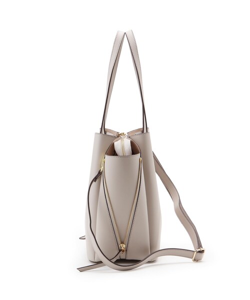 SOUP（スープ）の「◆サイドZIP A4トート（トートバッグ・レディース・ブラック/アイボリー・00）」の5枚目の写真