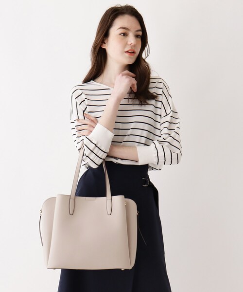 SOUP（スープ）の「◆サイドZIP A4トート（トートバッグ・レディース・ブラック/アイボリー・00）」の3枚目の写真