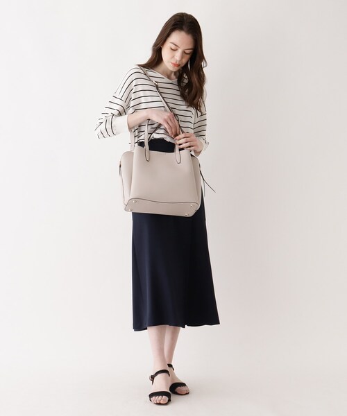 SOUP（スープ）の「◆サイドZIP A4トート（トートバッグ・レディース・ブラック/アイボリー・00）」の11枚目の写真