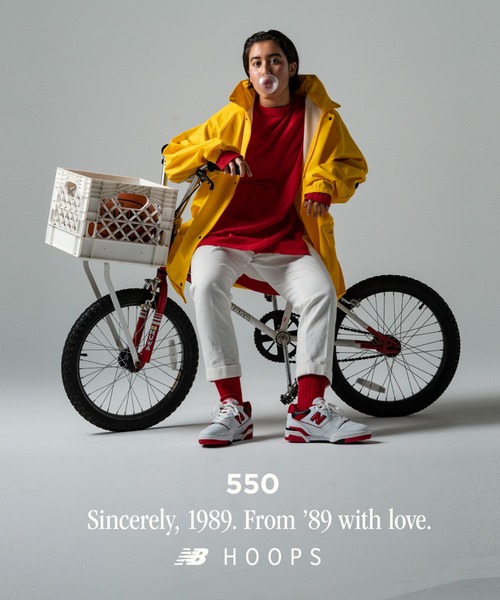 NEW BALANCE（ニューバランス）の「BB550（スニーカー・メンズ・ホワイト×レッド・26.0cm/27.0cm/27.5cm/28.0cm/26.5cm/28.5cm/29.0cm/23.0cm/22.5cm/24.0cm/25.0cm/23.5cm/24.5cm/25.5cm）」の4枚目の写真