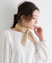 ROPE' PICNIC（ロペピクニック）の「リーフプリントプリーツマルチスカーフ（バンダナ/スカーフ・レディース）」