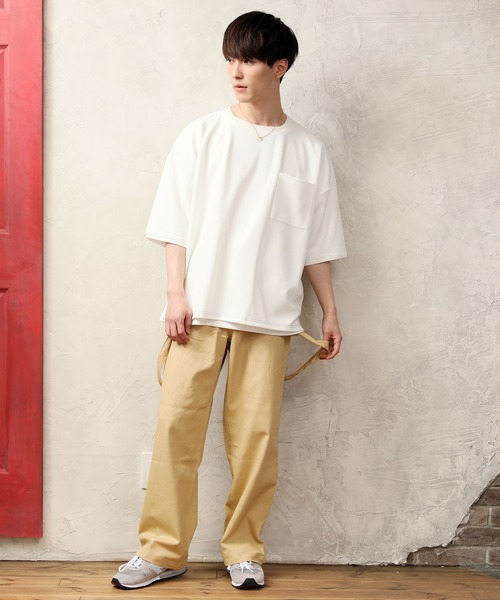 TopIsm（トップイズム）の「【2021】 サスペンダー付コットンワイドパンツ（チノパンツ・メンズ・ブラック/ライトグレー/ベージュ/モカ・M/L）」の13枚目の写真