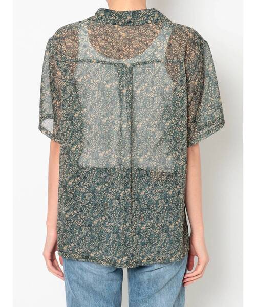Ungrid - 新品Ungridフラワーハーフスリーブシャツ♡ Ungrid（アングリッド）の「シアーフラワーハーフスリーブシャツ