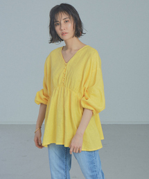 【WEB・一部店舗限定】リネンボリュームブラウス