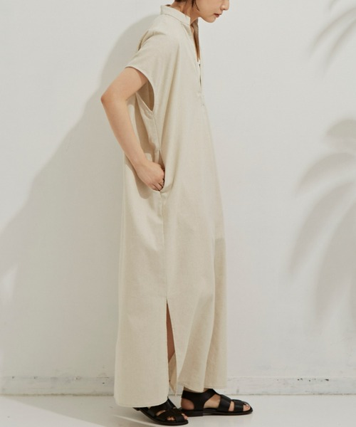 Auntie Rosa Holiday（アンティローザホリデー）の「綿麻カフタンロングワンピース（ワンピース・レディース・ブラック/グリーン/アイボリー・FREE）」の19枚目の写真