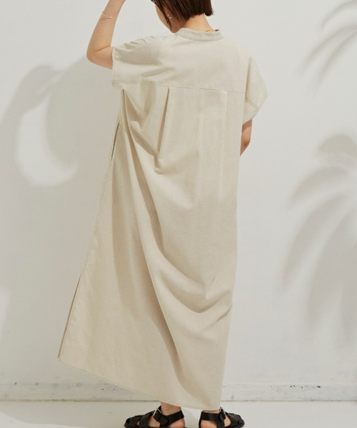 Auntie Rosa Holiday（アンティローザホリデー）の「綿麻カフタンロングワンピース（ワンピース・レディース・ブラック/グリーン/アイボリー・FREE）」の10枚目の写真