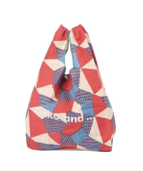 niko and...(ニコアンド)の「オリジナルアフリカン柄エコバッグS(エコバッグ/サブバッグ・レディース・レッド/ブルー/セージグリーン/ライトイエロー・0)」の4枚目の写真