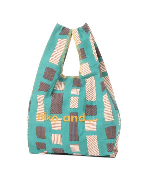 niko and...(ニコアンド)の「オリジナルアフリカン柄エコバッグS(エコバッグ/サブバッグ・レディース・レッド/ブルー/セージグリーン/ライトイエロー・0)」の2枚目の写真