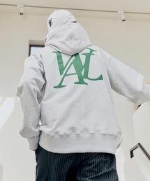 『WOOALONG/ウアロン』Back logo hoodie/バックロゴデザイン プルオーバーパーカー