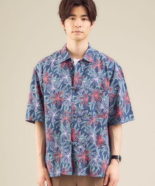 reyn spooner（レインスプーナー）の「OLT 別注 [ レインスプーナー ] reyn spooner チャイナボタン 半袖 シャツ（シャツ/ブラウス・メンズ・ダークグレー/コバルトブルー・S/M/L/XL）」の7枚目の写真