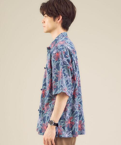 reyn spooner（レインスプーナー）の「OLT 別注 [ レインスプーナー ] reyn spooner チャイナボタン 半袖 シャツ（シャツ/ブラウス・メンズ・ダークグレー/コバルトブルー・S/M/L/XL）」の5枚目の写真