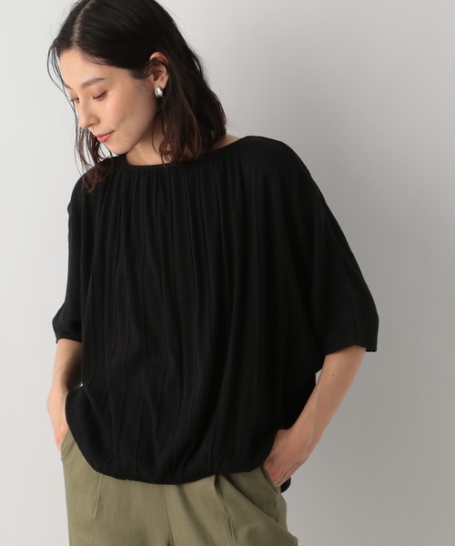 LEPSIM（レプシィム）の「ハリヌキリブドルマンプルオーバー　936283（Tシャツ/カットソー・レディース・ブラック/レッド/グリーン/アイボリー・FREE）」の2枚目の写真