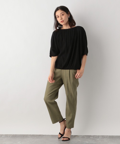 LEPSIM（レプシィム）の「ハリヌキリブドルマンプルオーバー　936283（Tシャツ/カットソー・レディース・ブラック/レッド/グリーン/アイボリー・FREE）」の6枚目の写真