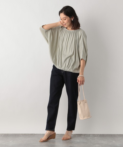 LEPSIM（レプシィム）の「ハリヌキリブドルマンプルオーバー　936283（Tシャツ/カットソー・レディース・ブラック/レッド/グリーン/アイボリー・FREE）」の7枚目の写真