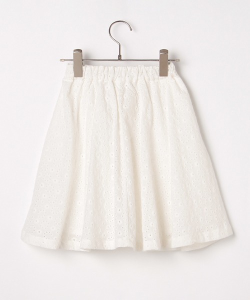 b・ROOM（ビールーム）の「コットンレースタックスカート（スカート・キッズ・オフホワイト/ラベンダー/エメラルド/ピンク・130cm/90cm/110cm/120cm/100cm）」の6枚目の写真