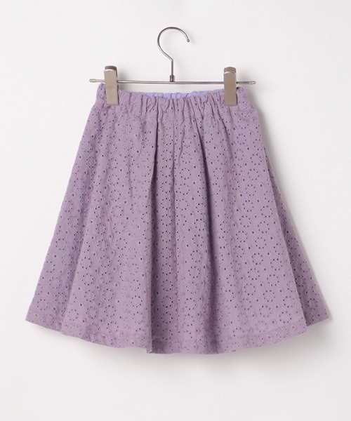 b・ROOM（ビールーム）の「コットンレースタックスカート（スカート・キッズ・オフホワイト/ラベンダー/エメラルド/ピンク・130cm/90cm/110cm/120cm/100cm）」の9枚目の写真