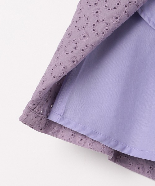 b・ROOM（ビールーム）の「コットンレースタックスカート（スカート・キッズ・オフホワイト/ラベンダー/エメラルド/ピンク・130cm/90cm/110cm/120cm/100cm）」の14枚目の写真