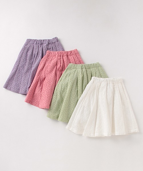b・ROOM（ビールーム）の「コットンレースタックスカート（スカート・キッズ・オフホワイト/ラベンダー/エメラルド/ピンク・130cm/90cm/110cm/120cm/100cm）」の16枚目の写真