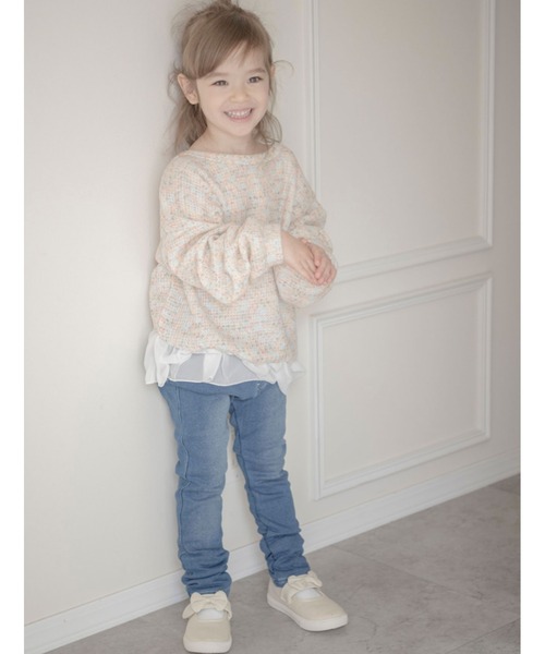 Catherine Cottage（キャサリンコテージ）の「販売しない　コットンリボンシューズ（スリッポン・キッズ・ブラック/ネイビー/ベビーピンク/ライラック/スモークピンク/グレー/ベージュ/ベージュ系1/ブルー系1・22/20/18/17/19/21）」の18枚目の写真