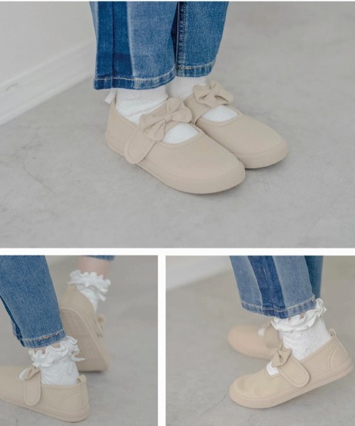 Catherine Cottage（キャサリンコテージ）の「販売しない　コットンリボンシューズ（スリッポン・キッズ・ブラック/ネイビー/ベビーピンク/ライラック/スモークピンク/グレー/ベージュ/ベージュ系1/ブルー系1・22/20/18/17/19/21）」の17枚目の写真