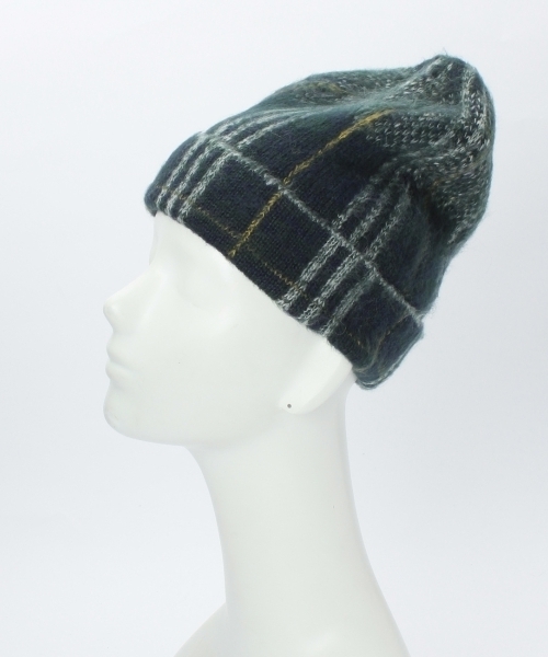 grove（グローブ）の「チェック柄ニット帽（ニットキャップ/ビーニー・レディース・グレー/グリーン・00）」の3枚目の写真