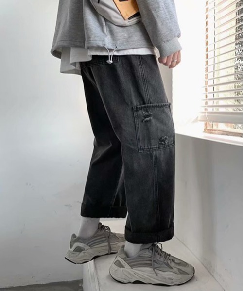 neos（ネオス）の「【neos -addictive design-】ルーズシルエット セミワイド ペインター デニム パンツ（デニムパンツ・メンズ・ブルー/ブラック・LARGE/MEDIUM/X-LARGE）」の12枚目の写真