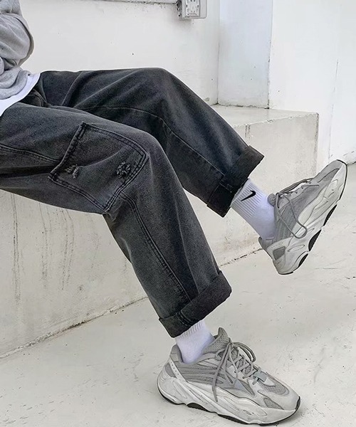 neos（ネオス）の「【neos -addictive design-】ルーズシルエット セミワイド ペインター デニム パンツ（デニムパンツ・メンズ・ブルー/ブラック・LARGE/MEDIUM/X-LARGE）」の16枚目の写真