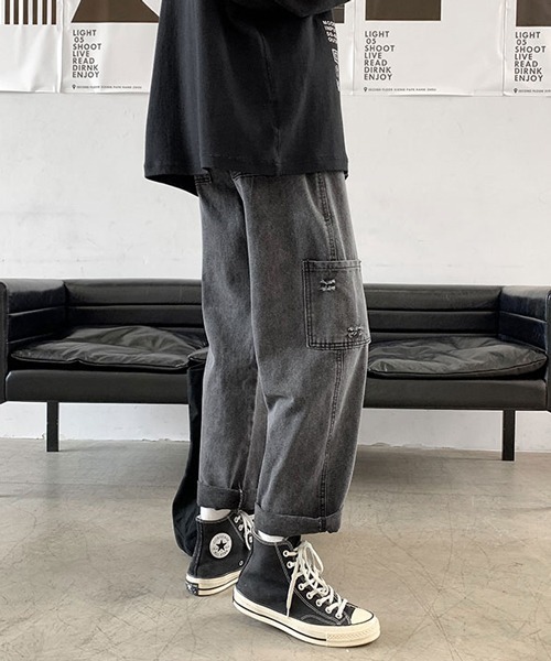 neos（ネオス）の「【neos -addictive design-】ルーズシルエット セミワイド ペインター デニム パンツ（デニムパンツ・メンズ・ブルー/ブラック・LARGE/MEDIUM/X-LARGE）」の14枚目の写真