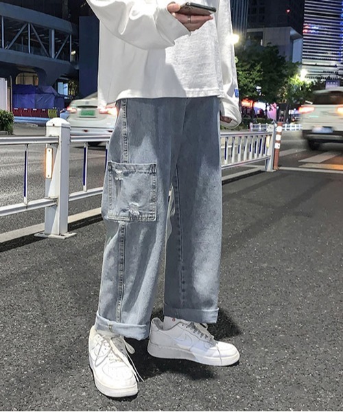 neos（ネオス）の「【neos -addictive design-】ルーズシルエット セミワイド ペインター デニム パンツ（デニムパンツ・メンズ・ブルー/ブラック・LARGE/MEDIUM/X-LARGE）」の19枚目の写真