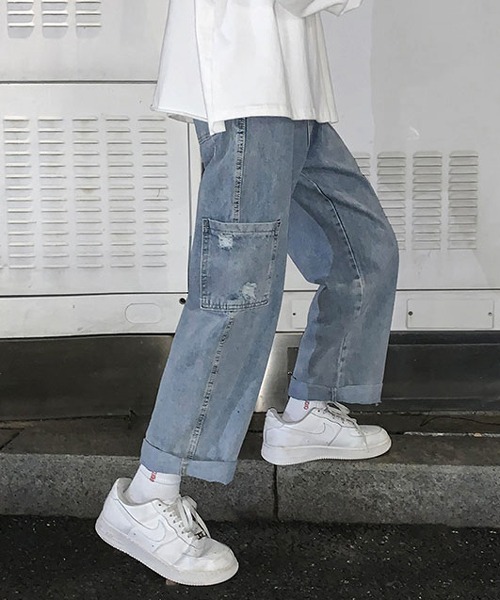 neos（ネオス）の「【neos -addictive design-】ルーズシルエット セミワイド ペインター デニム パンツ（デニムパンツ・メンズ・ブルー/ブラック・LARGE/MEDIUM/X-LARGE）」の10枚目の写真