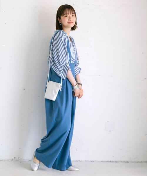 coen（コーエン）の「ポンチサロペット（サロペット/オーバーオール・レディース・ライトブルー/ブラック/ベージュ・MEDIUM/LARGE）」の20枚目の写真