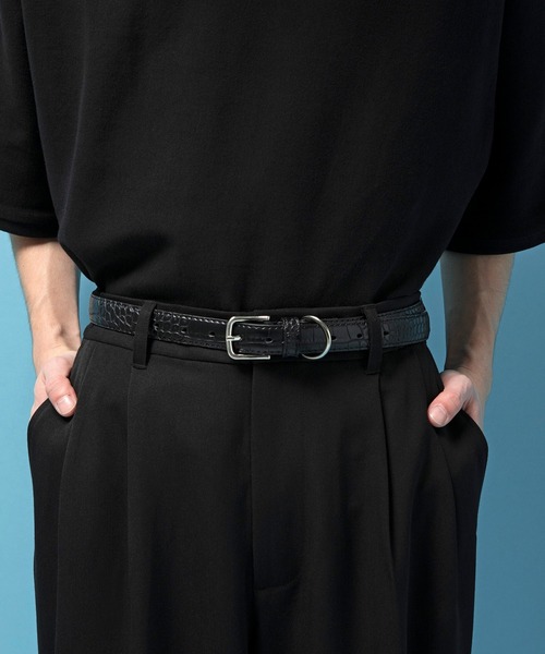 LUCY(ルーシー)の「LUCY/METAL LOOP DRESS BELT(ベルト・メンズ・ブラック/その他1・FREE)」の2枚目の写真