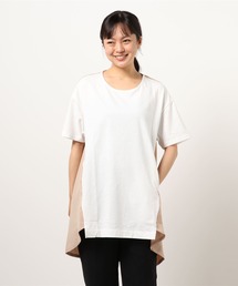【コットン100】AラインバックスリットTOPS