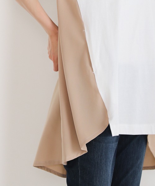 Bou Jeloud（ブージュルード）の「【コットン100】AラインバックスリットTOPS（Tシャツ/カットソー・レディース・ブラック/グレー/オフホワイト・FREE）」の12枚目の写真