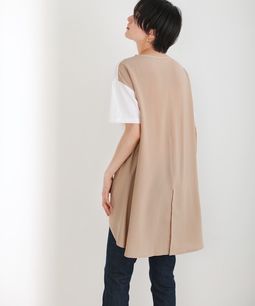 Bou Jeloud（ブージュルード）の「【コットン100】AラインバックスリットTOPS（Tシャツ/カットソー・レディース・ブラック/グレー/オフホワイト・FREE）」の17枚目の写真