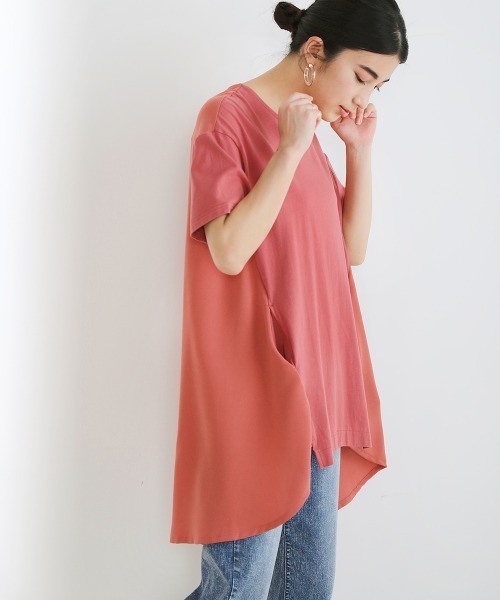 Bou Jeloud（ブージュルード）の「【コットン100】AラインバックスリットTOPS（Tシャツ/カットソー・レディース・ブラック/グレー/オフホワイト・FREE）」の10枚目の写真