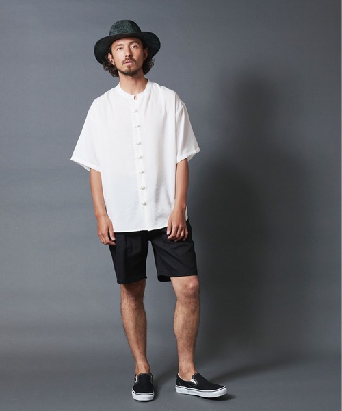 THE TWENTYSEVEN(ザ トゥエンティーセブン)の「The TWENTYSEVEN:TWILL CHEF SHORTS ツイルシェフショーツ(チノパンツ・メンズ・ホワイト/ブラック/ベージュ/オリーブ・S/M/L)」の16枚目の写真
